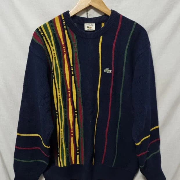 라코스테 케이블 니트 100