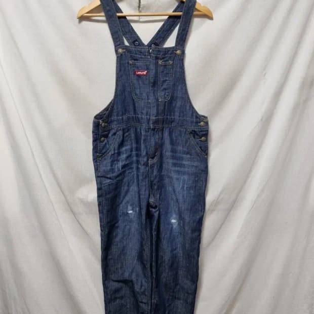 리바이스 데님 멜빵 바지 여성 90~95