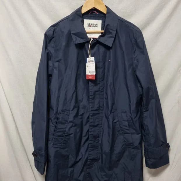 새상품) 타미힐피거 네이비 트렌치 코트 L