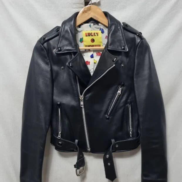 럭키슈에뜨 라이더 가죽 자켓 36