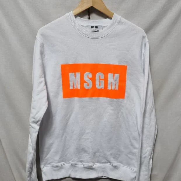 MSGM 오렌지 로고 맨투맨 M