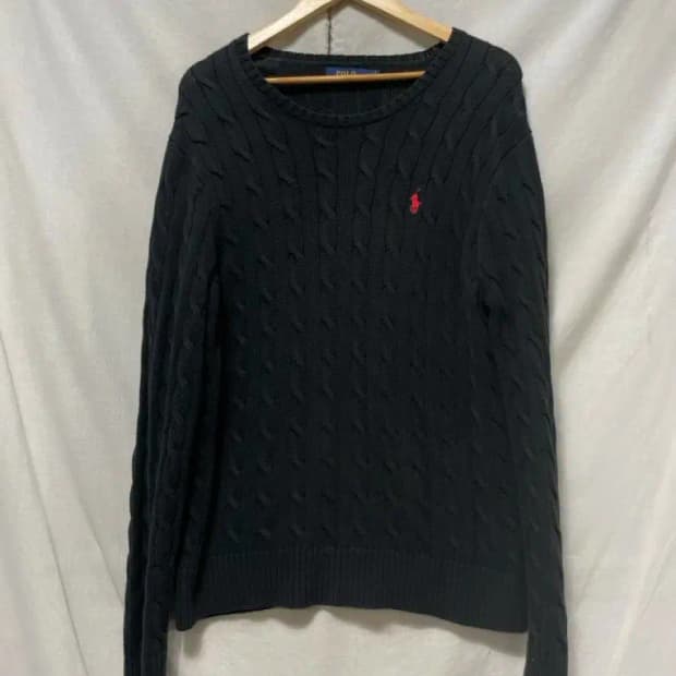 폴로 랄프로렌 꽈배기 니트 L