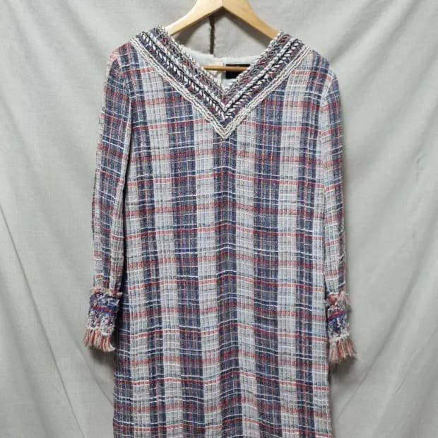 랑방 트위드 원피스 90