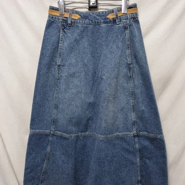 타미힐피거 데님 롱 스커트 36