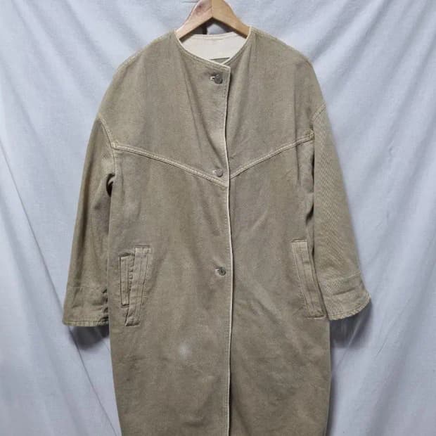 시스템 코듀로이 롱 코트 자켓 90