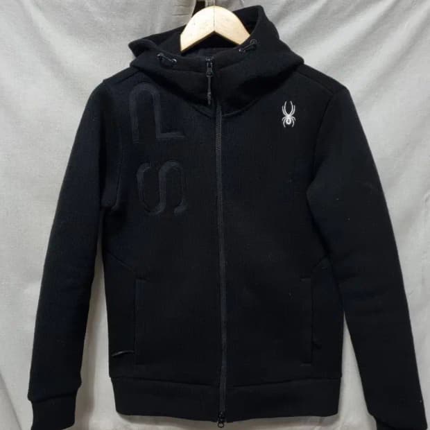 스파이더 블랙 후드 집업 S