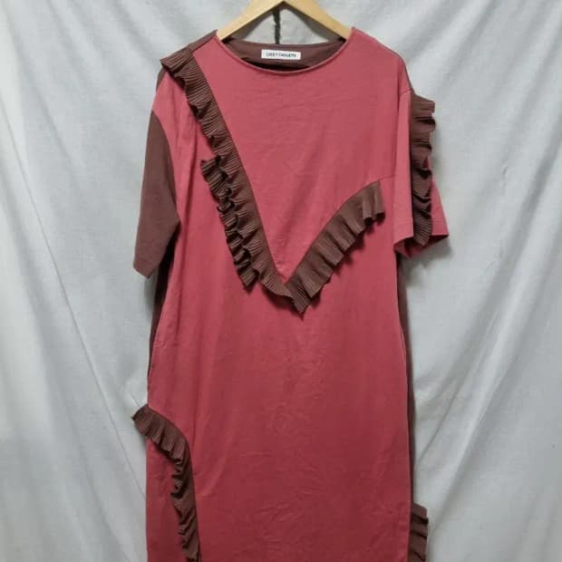 럭키슈에뜨 프릴 반팔 원피스 36