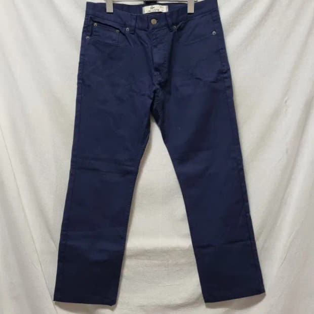 라코스테 네이비 면바지 32