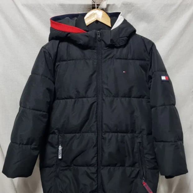 타미힐피거 블랙 후드 패딩 점퍼 95