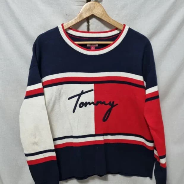 타미힐피거 스트라이프 니트 M