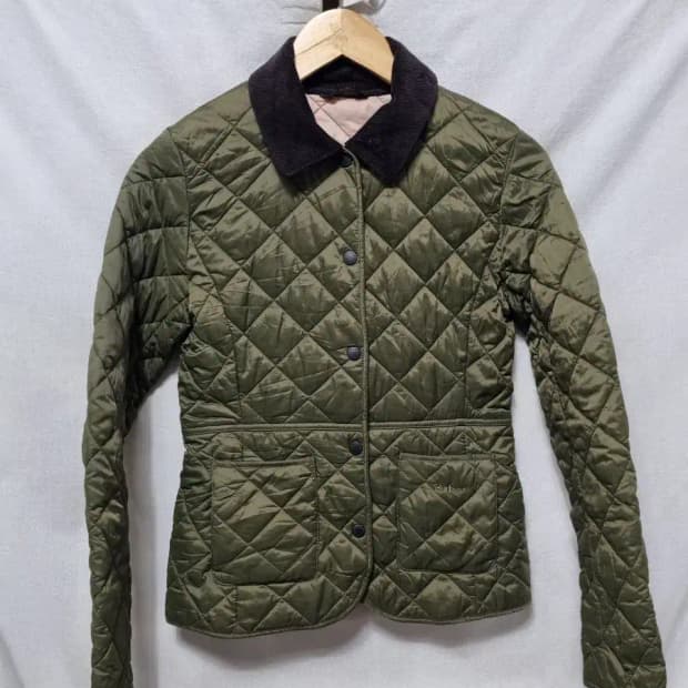 바버 퀼팅 자켓 올리브 여성 85