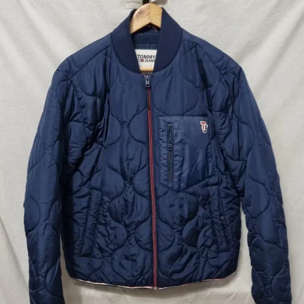 타미힐피거 네이비 퀼팅 점퍼 자켓 M
