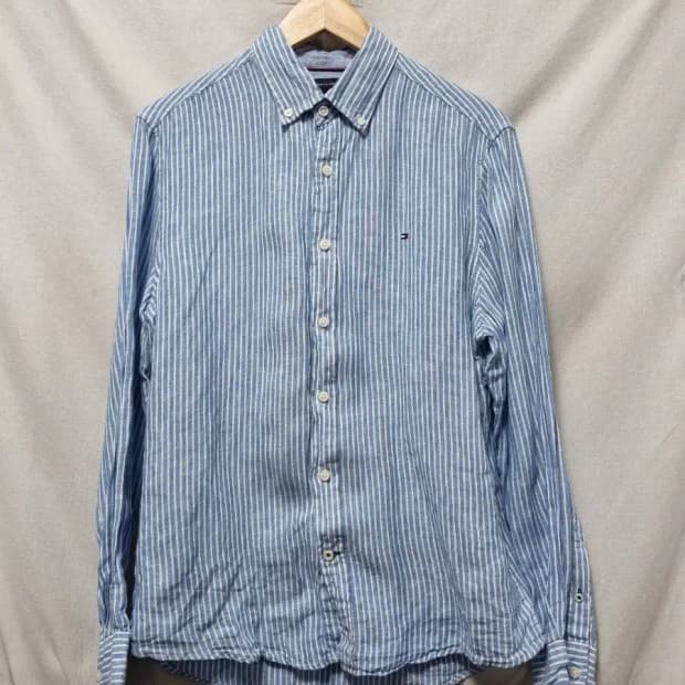 타미힐피거 스트라이프 긴팔 셔츠 M