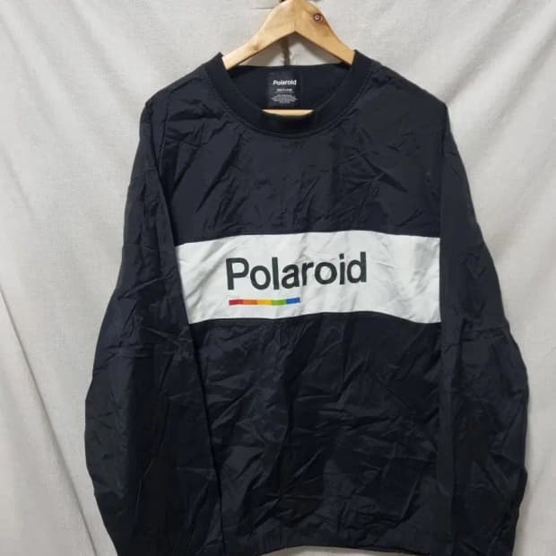 폴라로이드 블랙 바람막이 맨투맨 XL