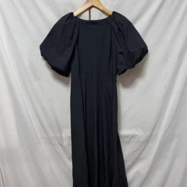 오르 퍼프 반팔 롱 원피스 XS