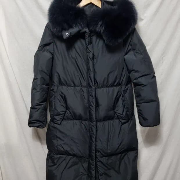 LINE 퍼 패딩 점퍼 S