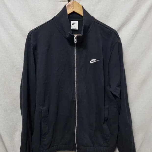 나이키 블랙 스우시 집업 자켓 XL