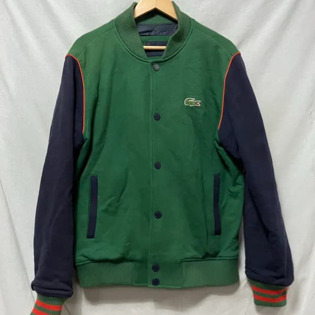 라코스테 그린 배색 야구 점퍼 52