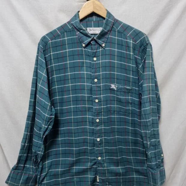 버버리 체크 남방 셔츠 L