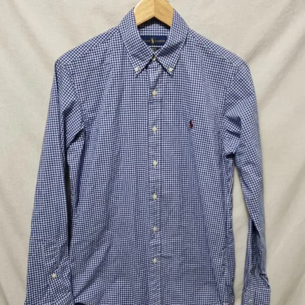 폴로 랄프로렌 깅엄체크 셔츠 S