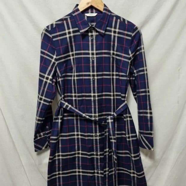 헤지스 체크 셔츠 원피스 90