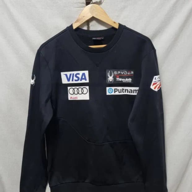 스파이더 스폰서 맨투맨 티셔츠 L