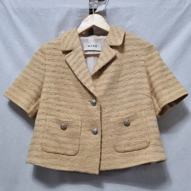 MINE 마인 트위드 반팔 자켓 XS