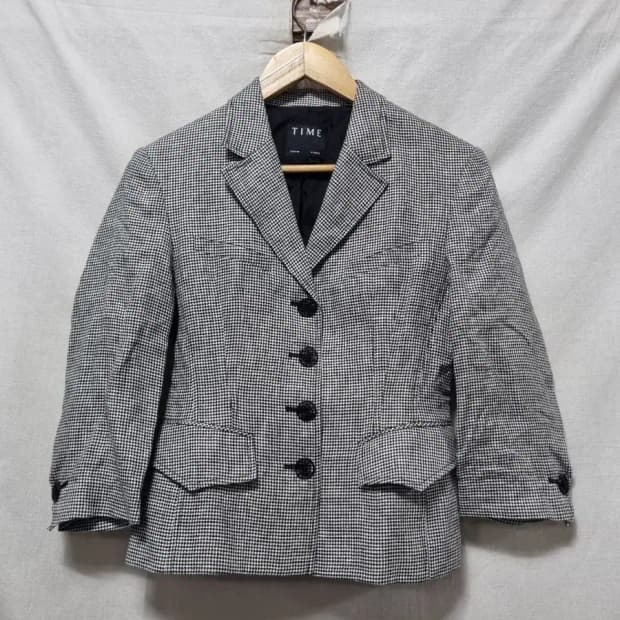 TIME 타임 하운드투스 체크 자켓 S
