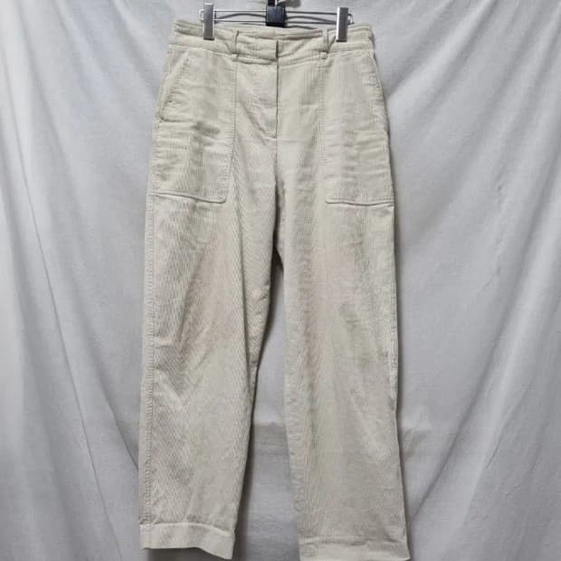 시스템 아이보리 코듀로이 와이드 팬츠 M ~L