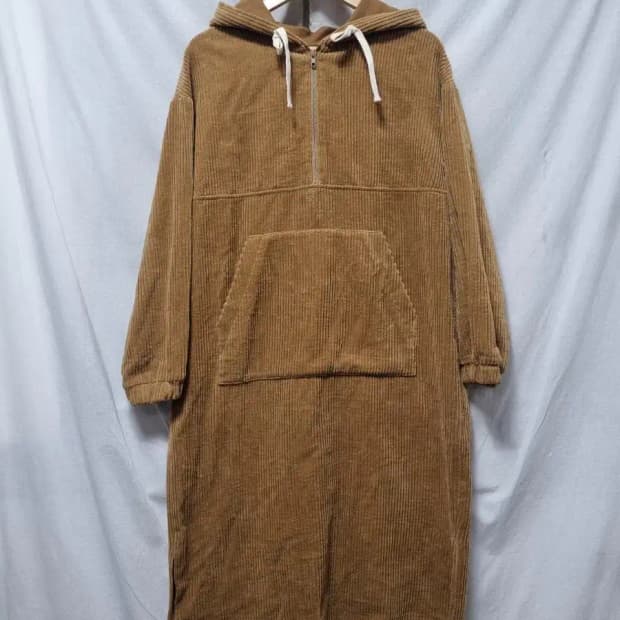 스튜디오 톰보이 골덴 후드 롱 원피스 F