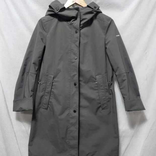 DUNO 카키 후드 롱 바람막이 자켓 42