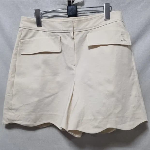 마인 아이보리 웨이브 컷 반바지 L