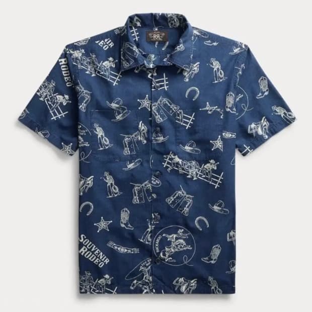 RRL 반팔셔츠 M 로데오 웨스턴 셔츠 판매