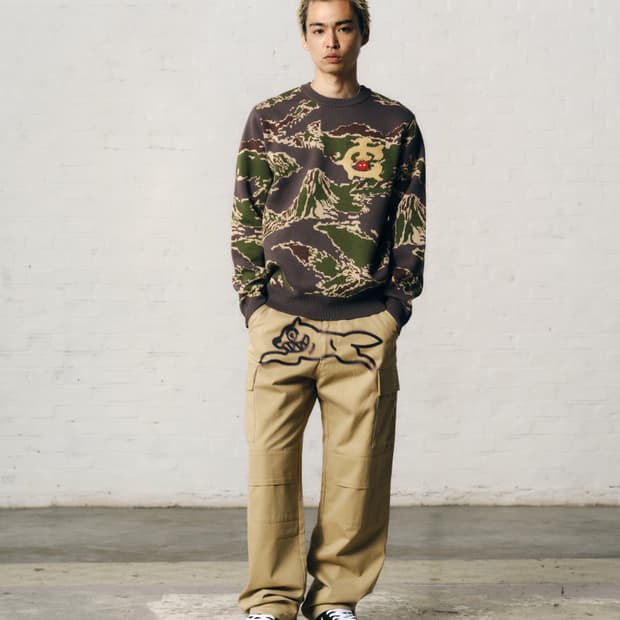 [S,M,L,XL]BBC 아이스크림 26ss 스프레이 러닝 도그 팬츠