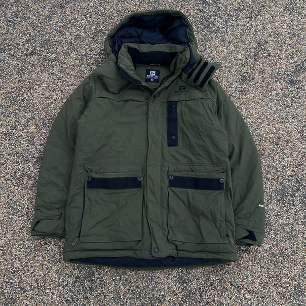 살로몬 카키 프라임 덕다운 자켓