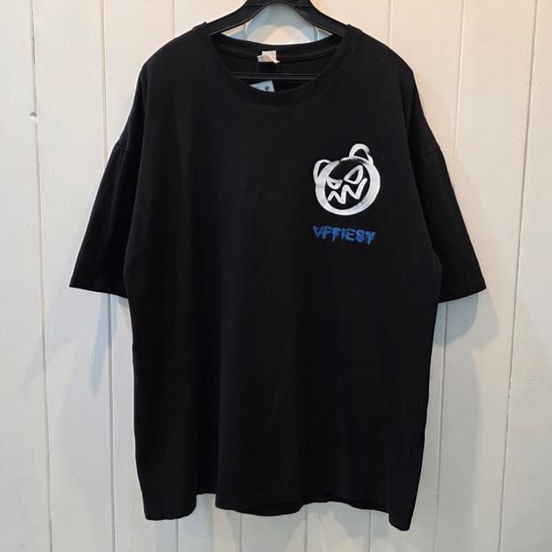 VFFIEST BYB252 케쥬얼 레터링 빈티지 반팔티
