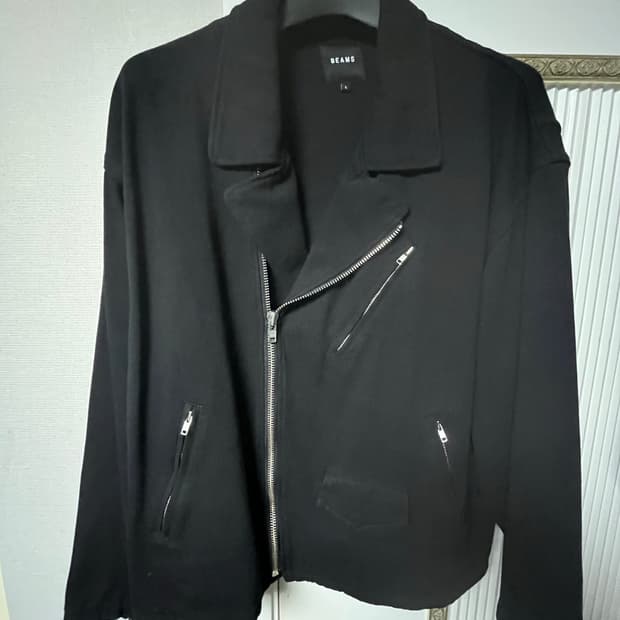 빔즈 코튼 더블 라이더 자켓 블랙 L