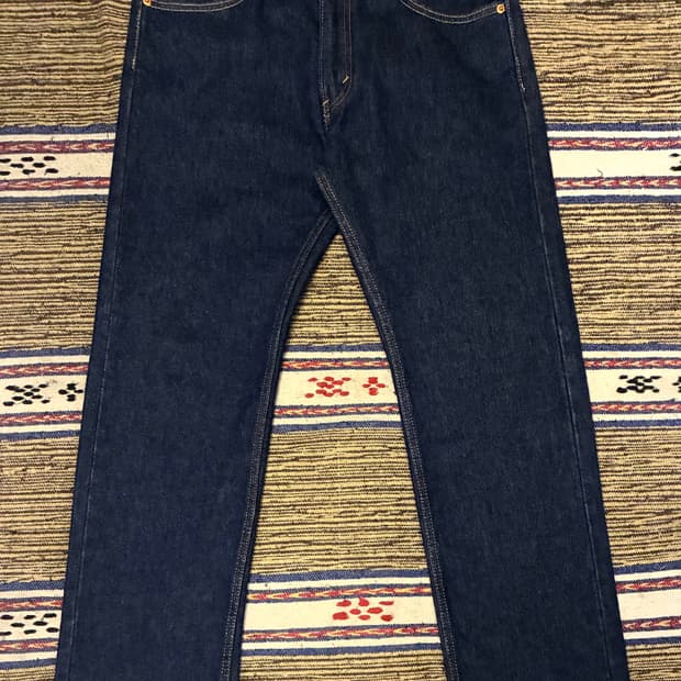 (32)Levis 리바이스 505 스트레이트 진청 데님 청바지