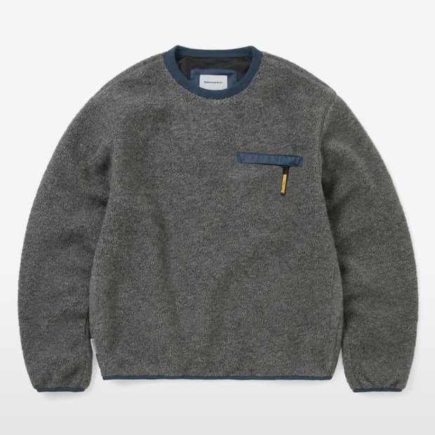 디스이즈네버댓 x 고어텍스 윈드스토퍼 울 플리스 크루 헤더그레이