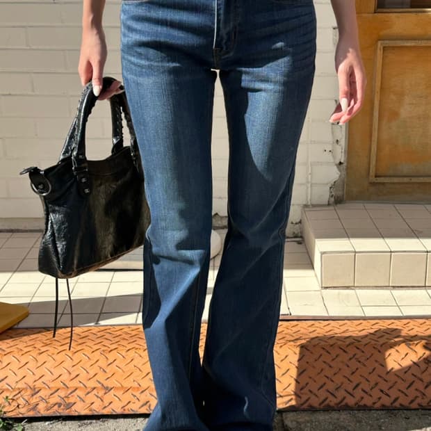 로우라이즈 진청 데님