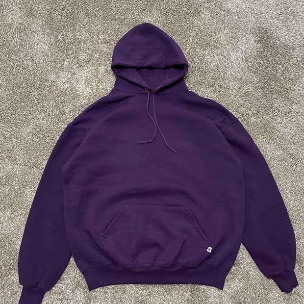 90s russell athletic hoodie purple