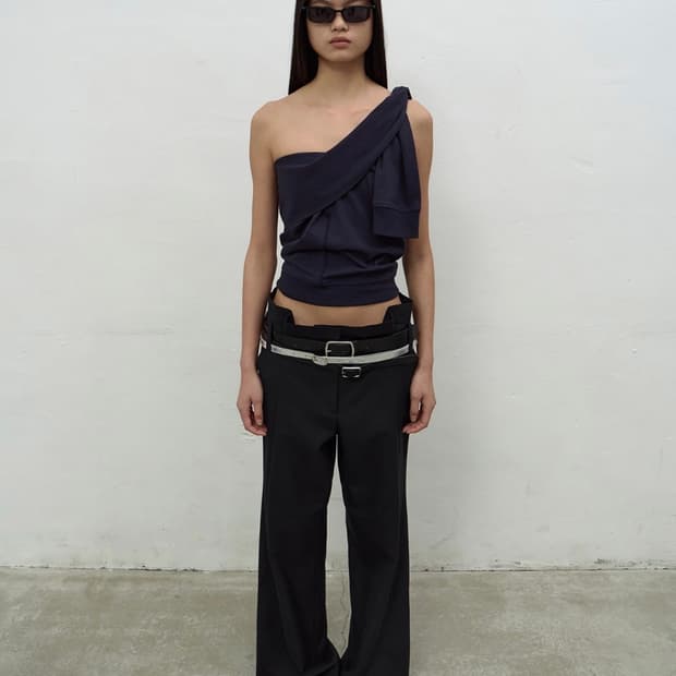 [구해요] BUSTIER DETAIL JERSEY TOP