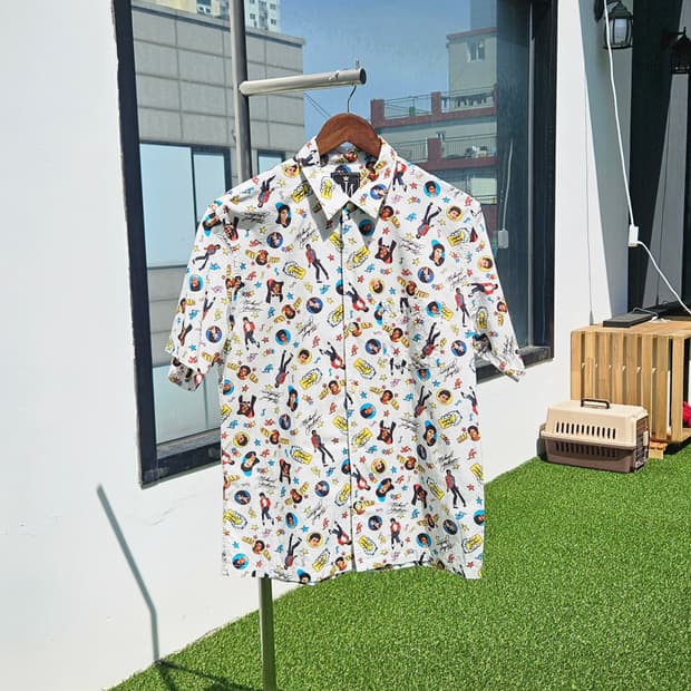 히스테릭글래머 마이클잭슨 하프 셔츠