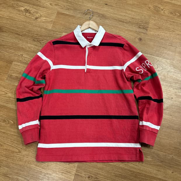 (L)슈프림 16FW 완장 럭비 카라티