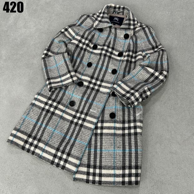 버버리 체크 롱코트 