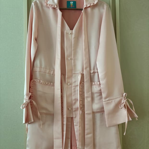 시눈 살몬핑크 플링카라 쟈켓 