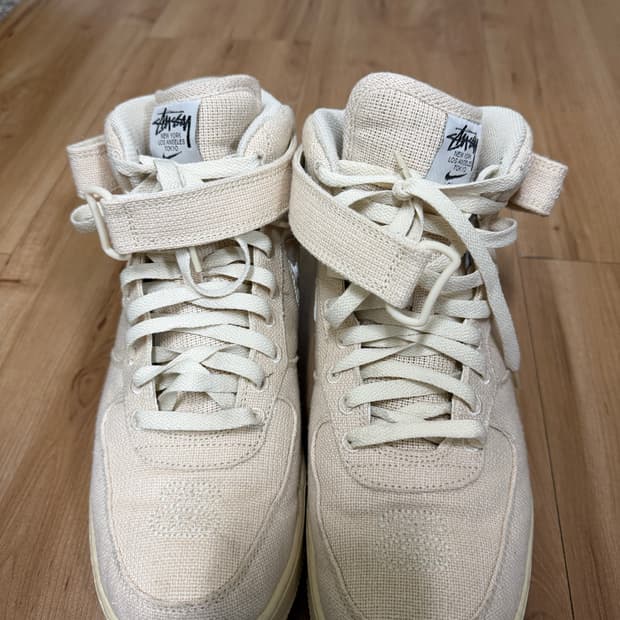 나이키 x 스투시 에어포스1 미드 파슬 290