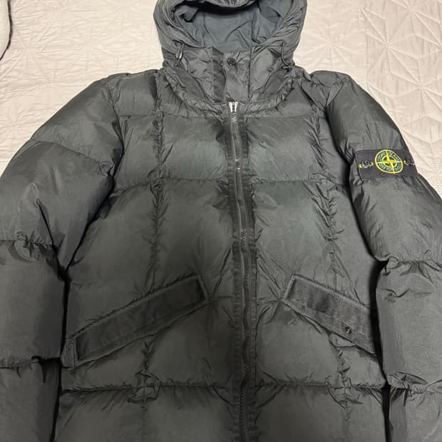 [XL] 스톤아일랜드 크링클랩스 패딩 후드 자켓 집업 롱패딩 경량패딩