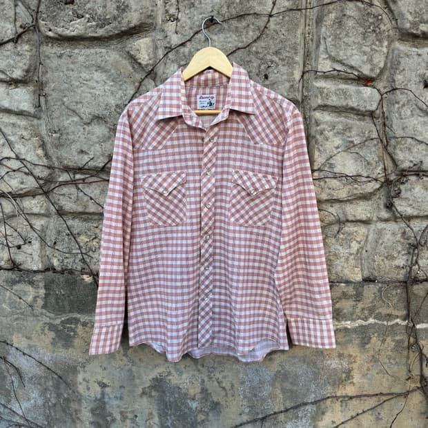 70~80s round-up usa 빈티지 체크 웨스턴 셔츠 105