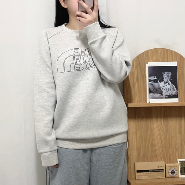 [정품] 노스페이스 오트밀 맨투맨 [ M ]